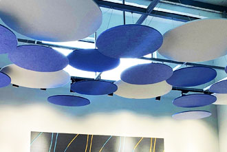 Acoustical hanging clouds for modern noise control solutions
