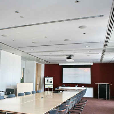Modern office soundproofing and acoustic treatment installed by Envirco Solutions