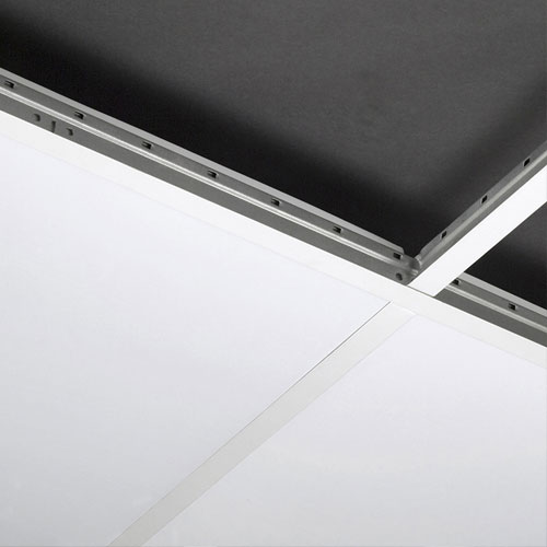 Sound-absorbing ceiling panels for commercial interiors